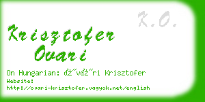krisztofer ovari business card